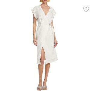 Veronica Beard Octavia Stretch-linen Wrap Dress